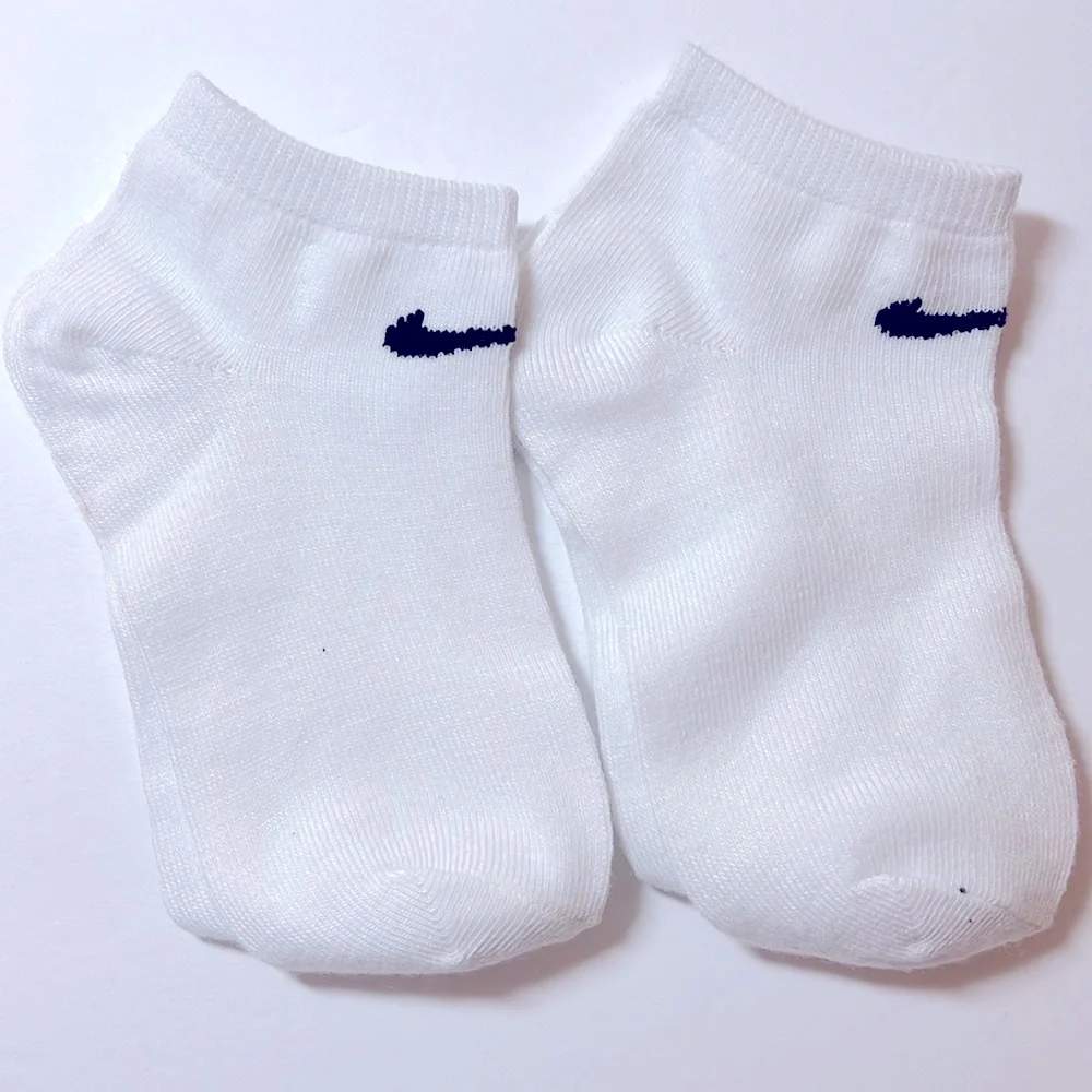 2 pair Nike Kids Logo Socks (Infant/toddler) White 12-24 Months - Picture 2 of 3